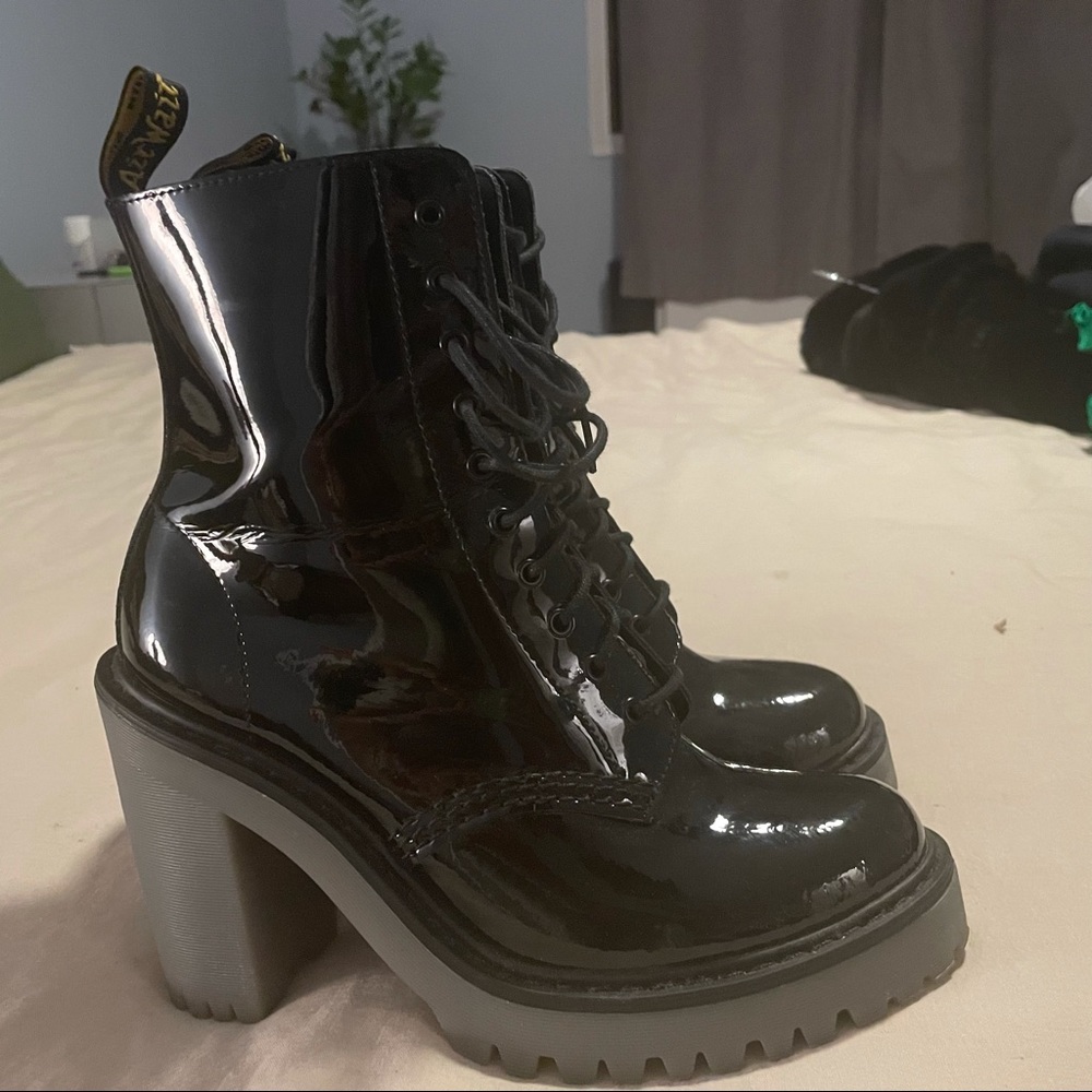 RARE Dr Martens Kendra Patent Leather Heel Boot